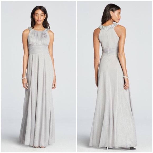 🚫SOLD🚫Cachet Sleeveless Bead Strap Glitter Gown - Picture 7 of 7